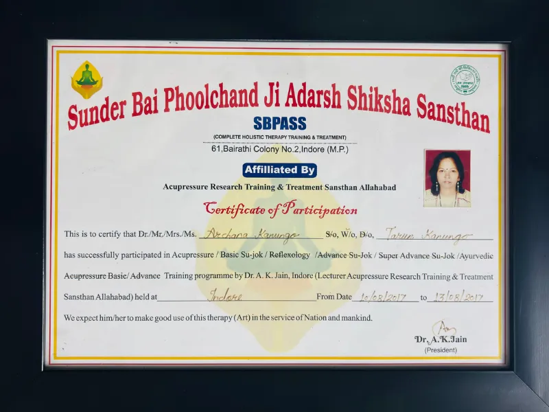 Advanced Acupressure Training Certificate